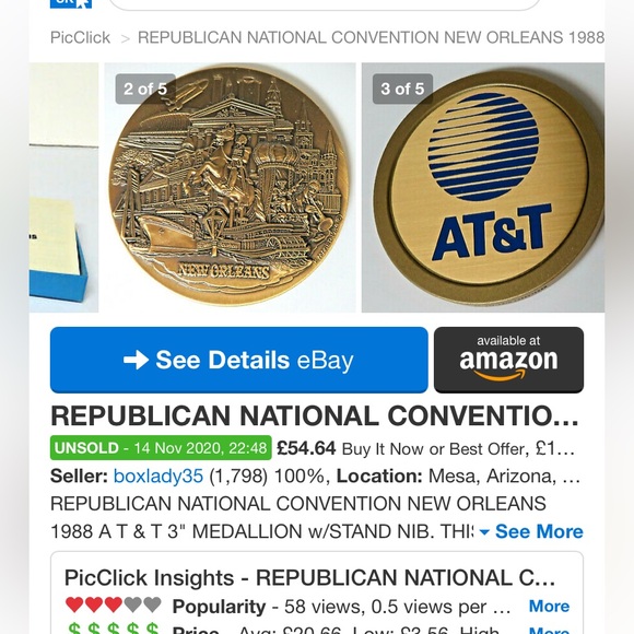 Vintage New Orleans Commemorative china plate by Pickard-Rare Find - Picture 6 of 6